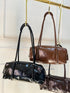 Women High Fashion Trendy Glossy Barrel Shoulder Bags